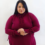 blusa  con rouche 29297