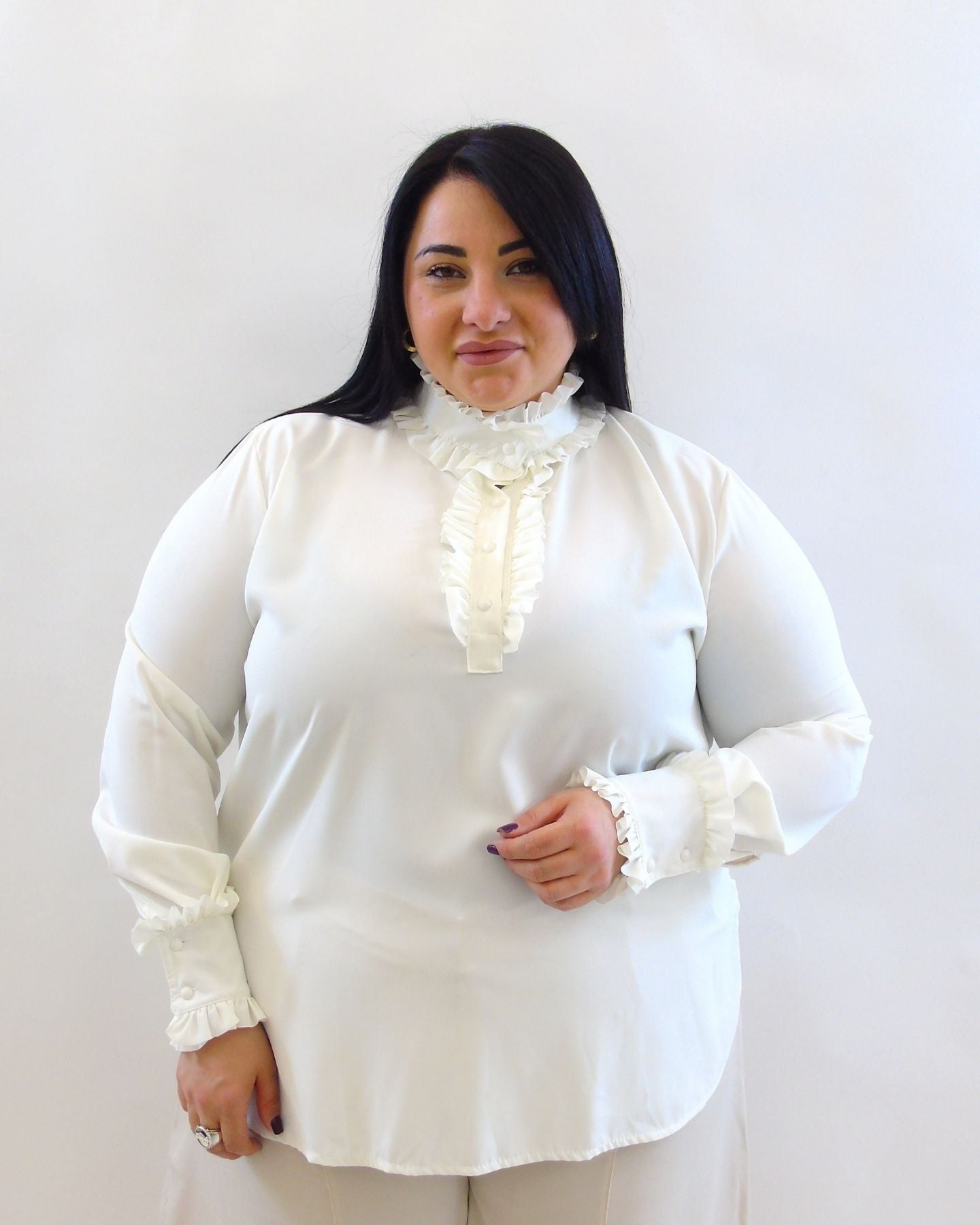 blusa  con rouche 29297