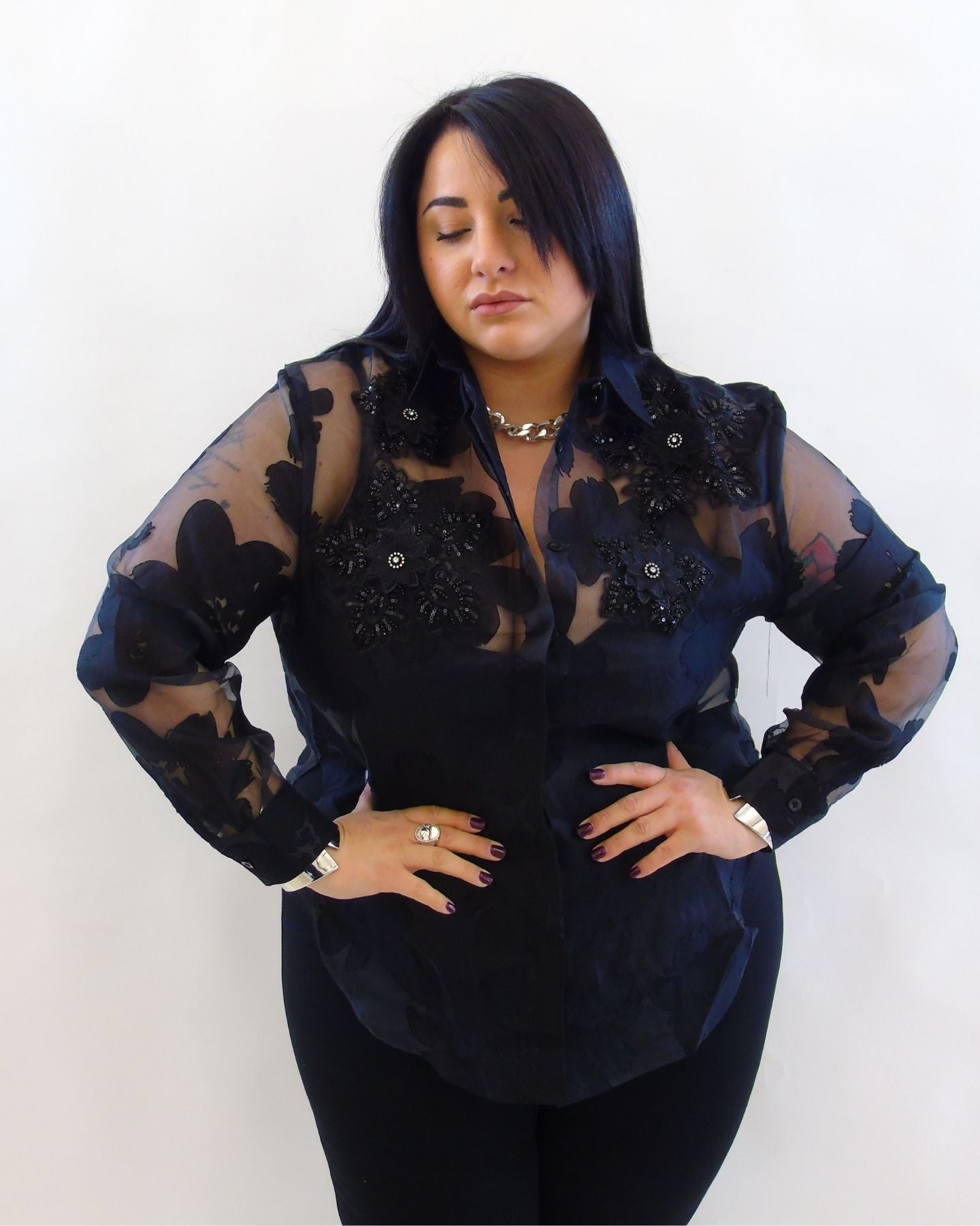 camicia flower 9183