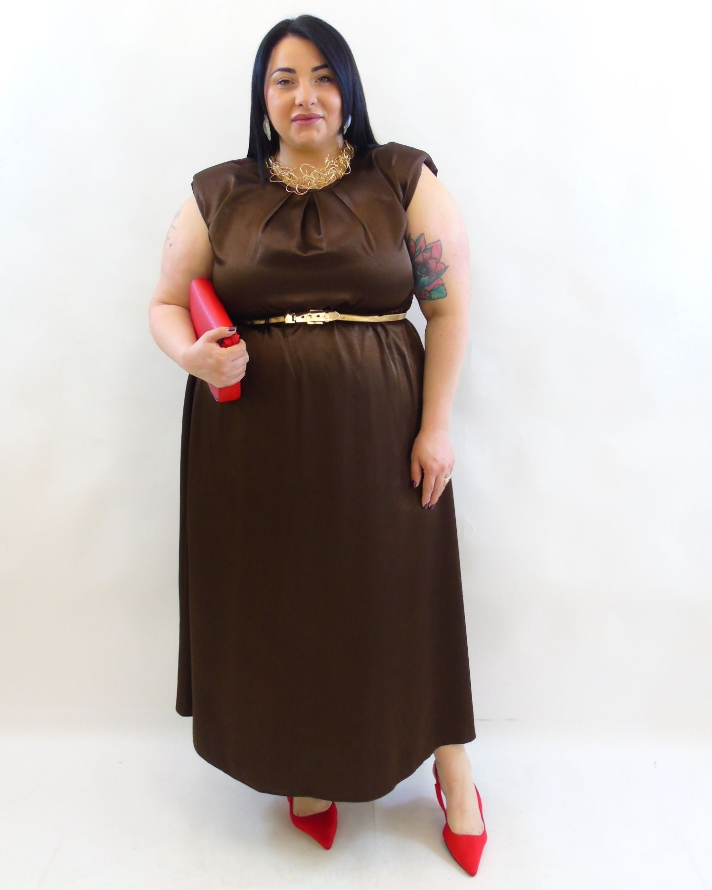 Abito elegante satin 123501
