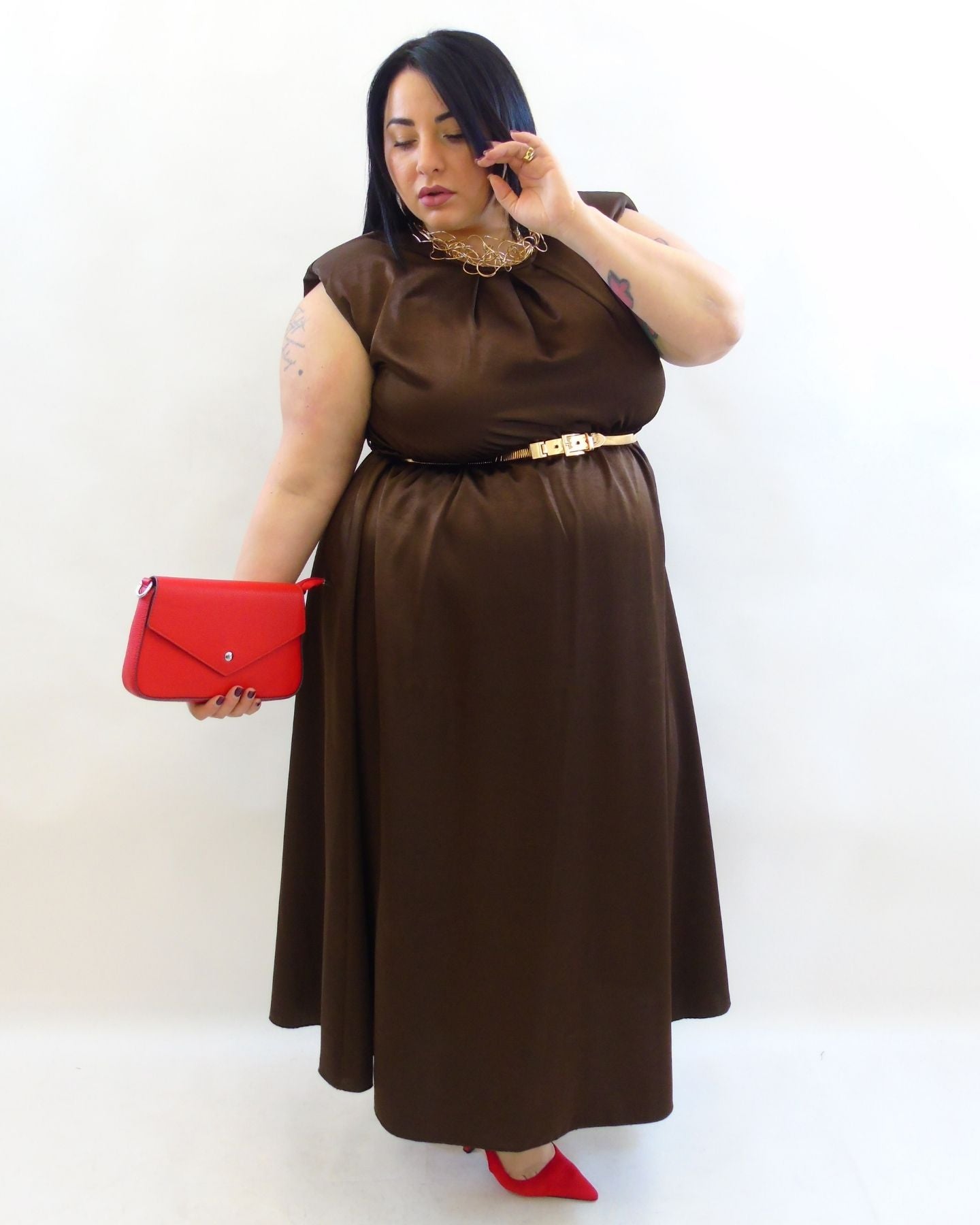 Abito elegante satin 123501