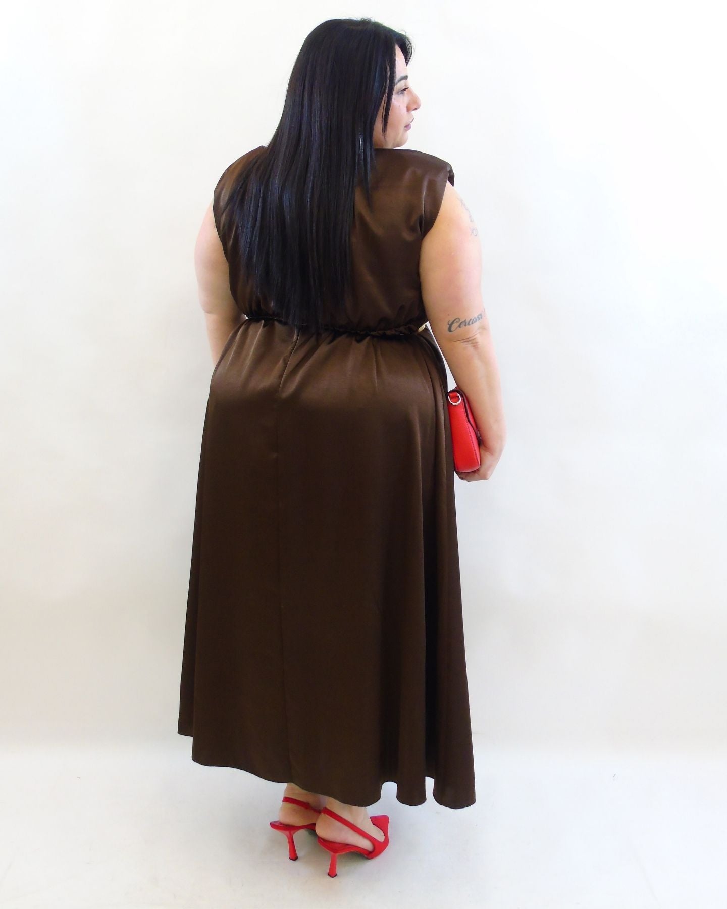 Abito elegante satin 123501