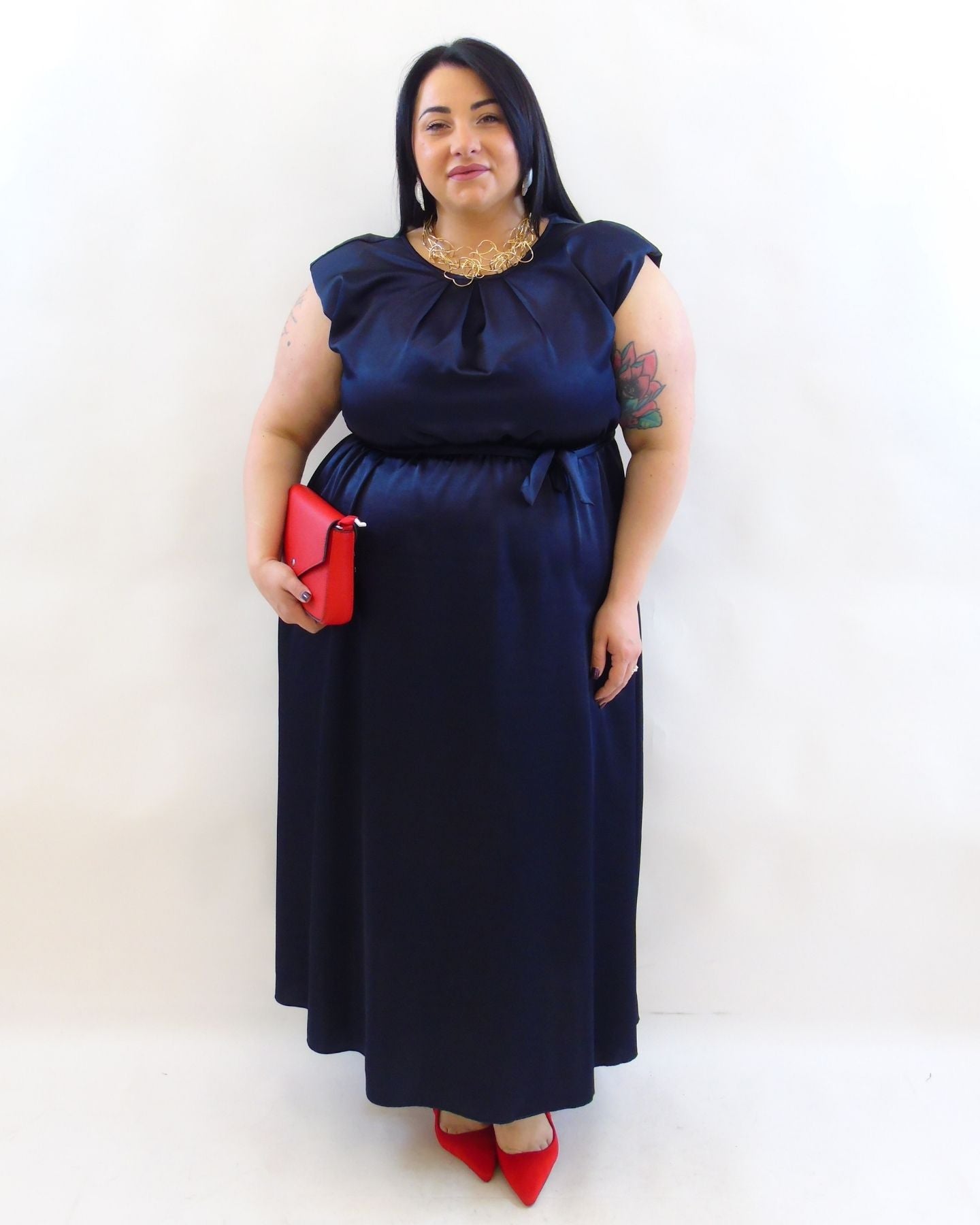Abito elegante satin 123501