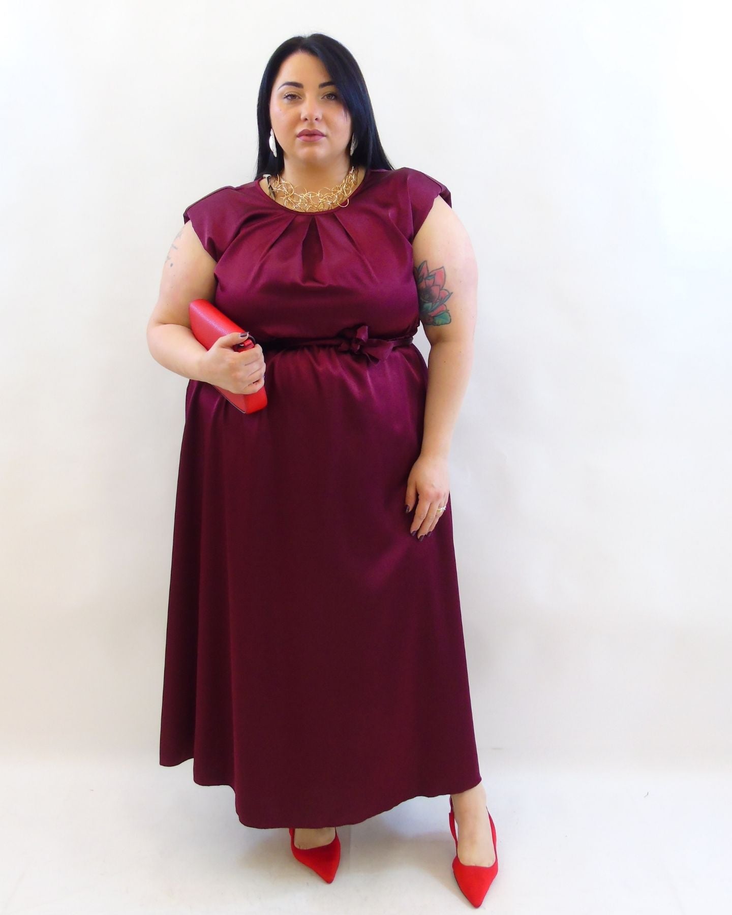 Abito elegante satin 123501