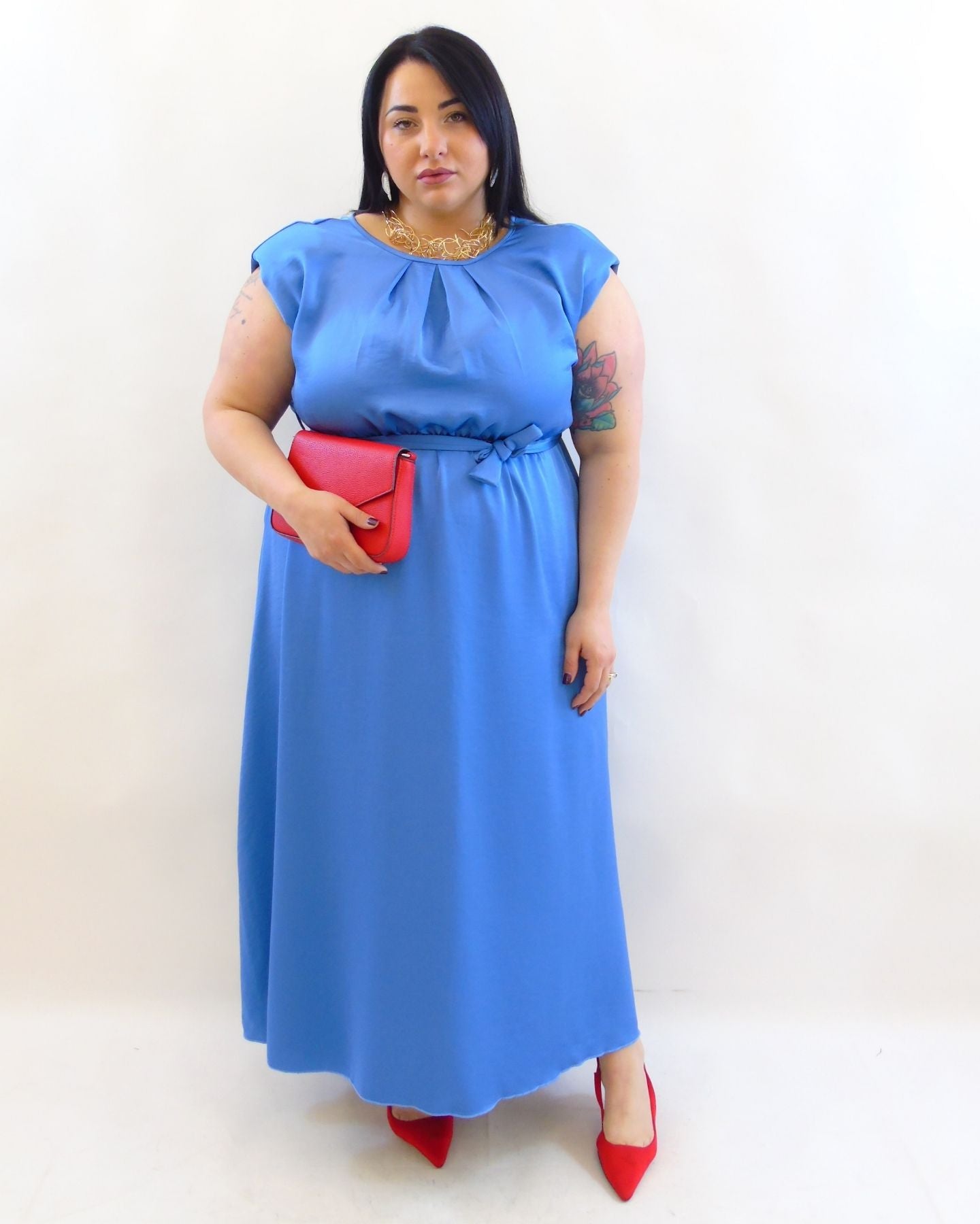 Abito elegante satin 123501