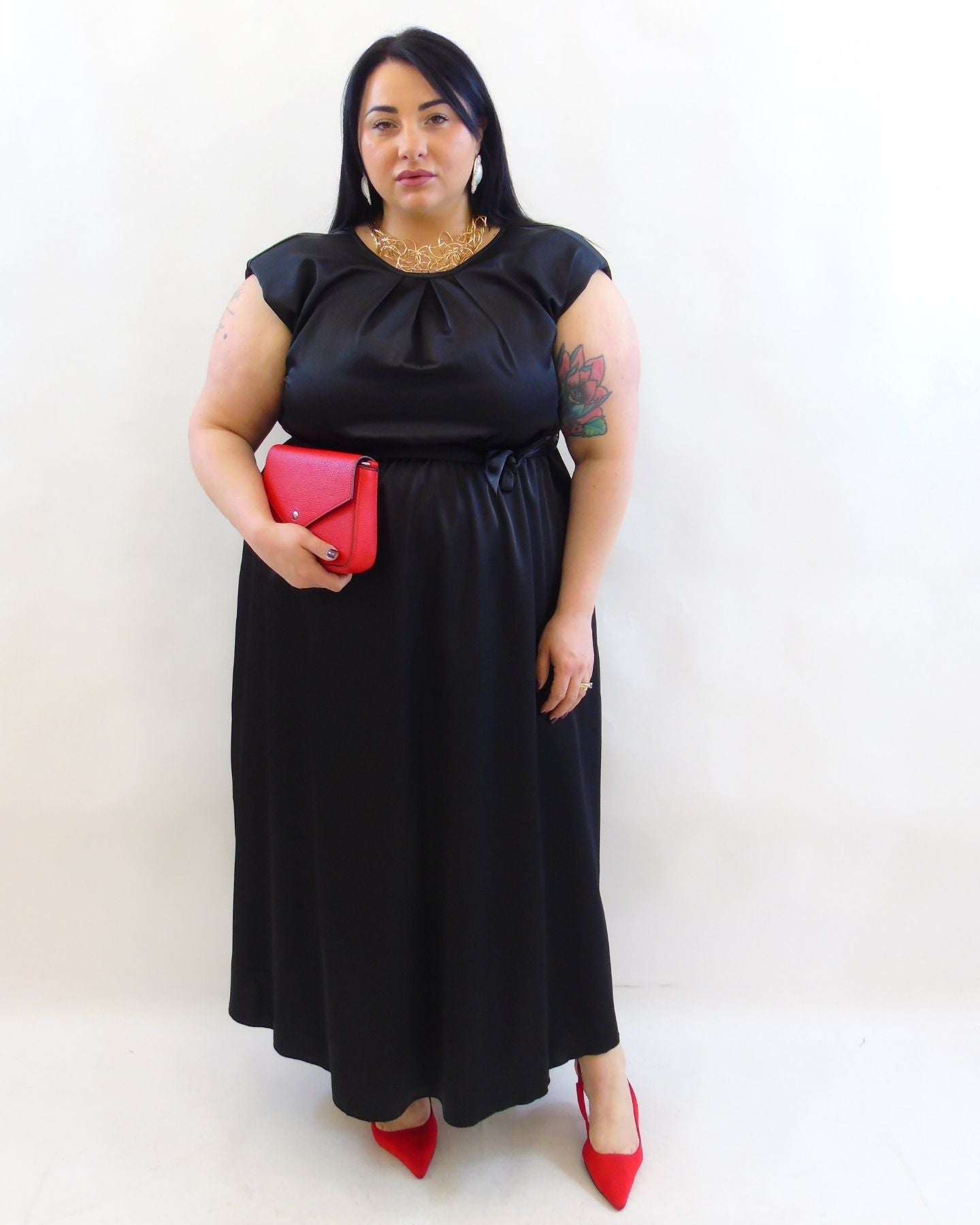 Abito elegante satin 123501