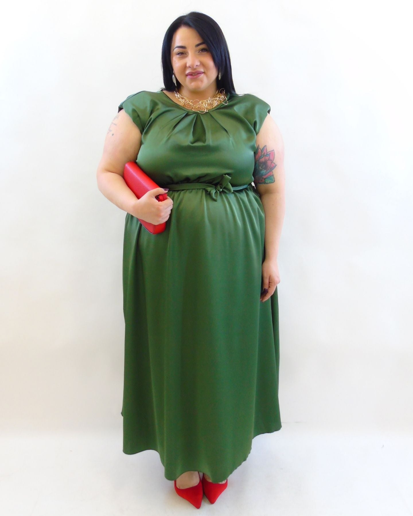 Abito elegante satin 123501