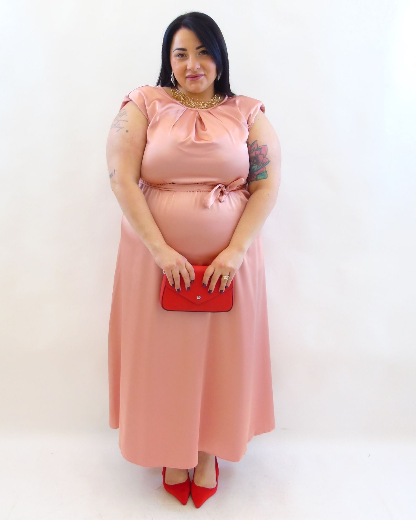 Abito elegante satin 123501