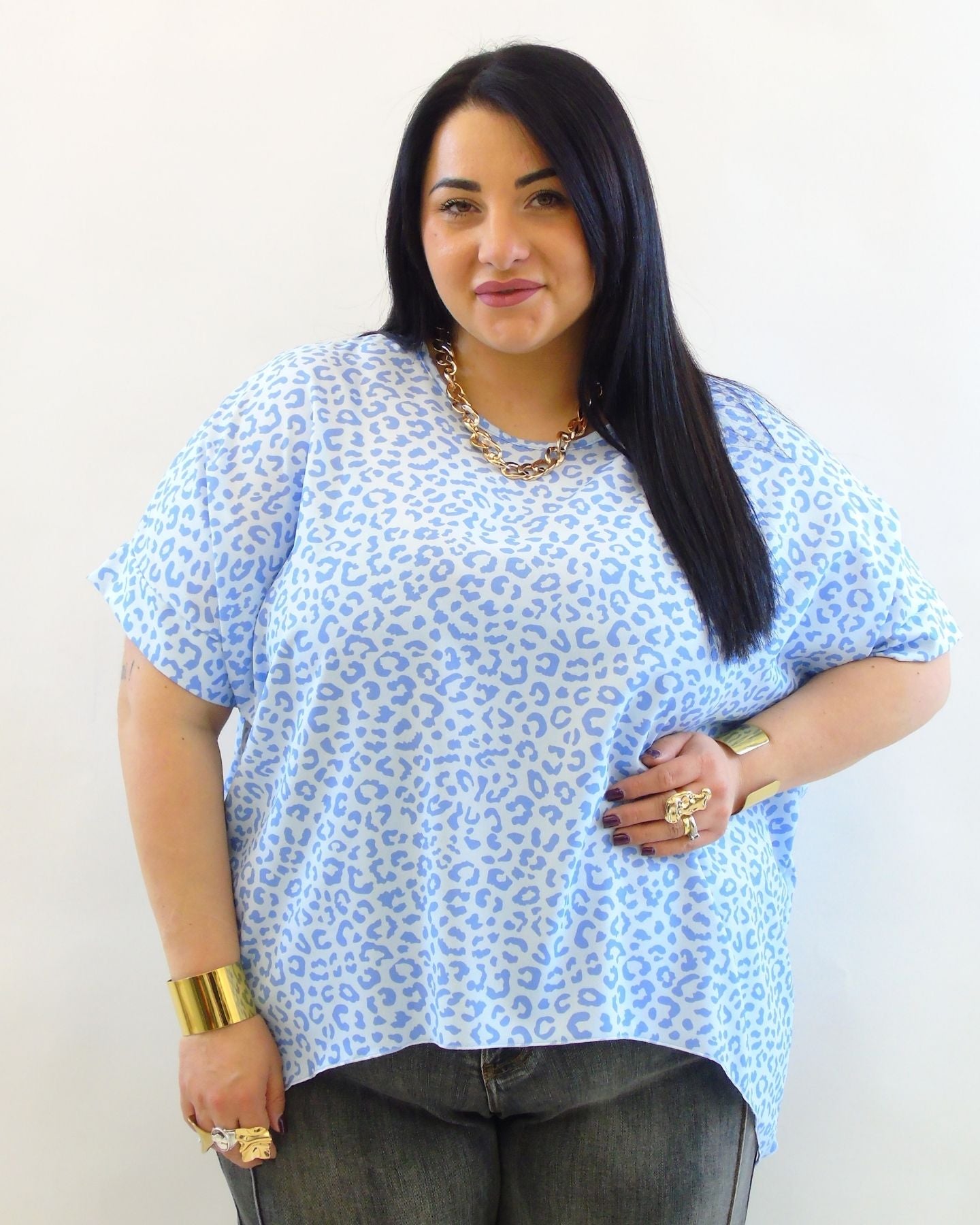 Blusa asim animalier  3912