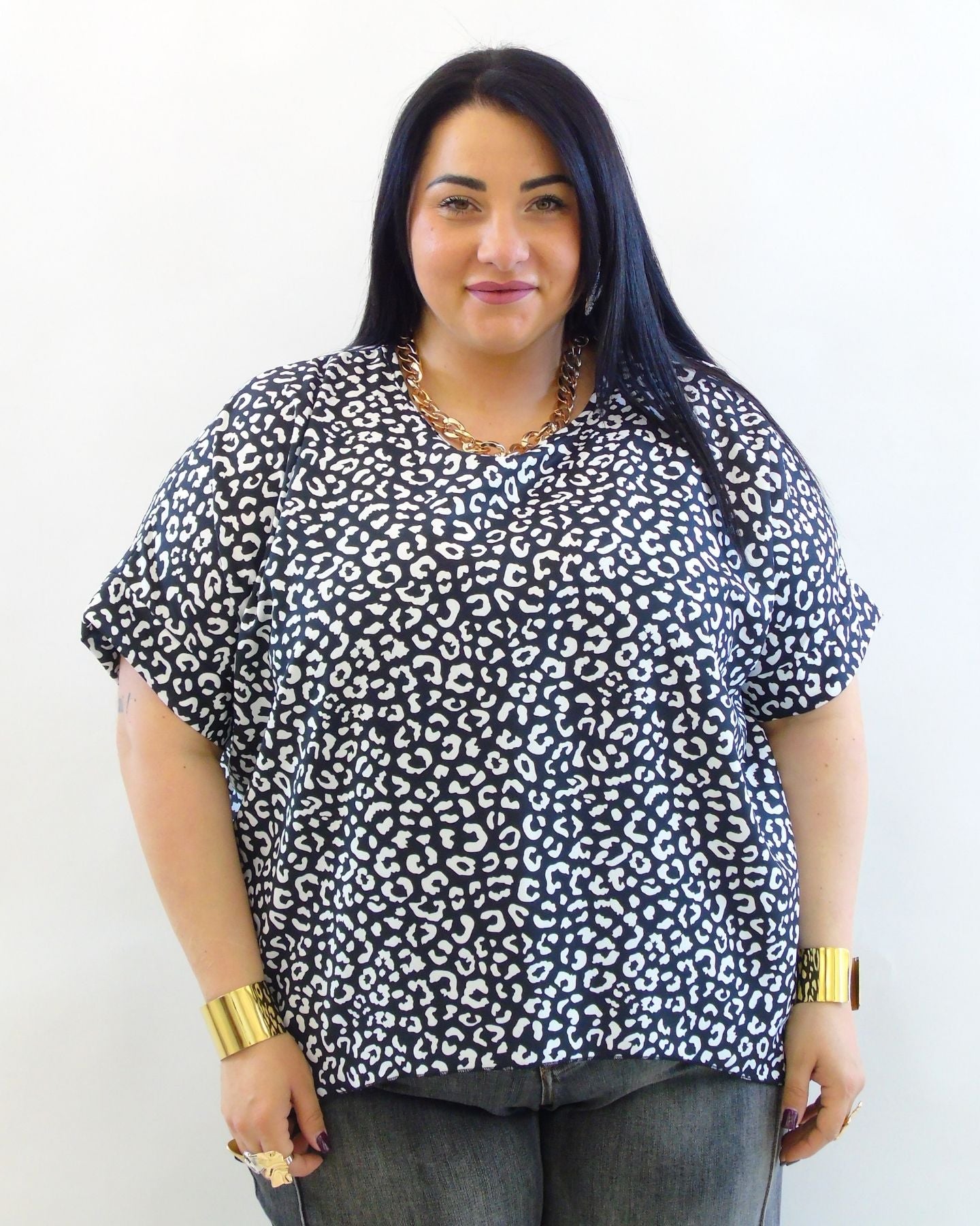 Blusa asim animalier  3912