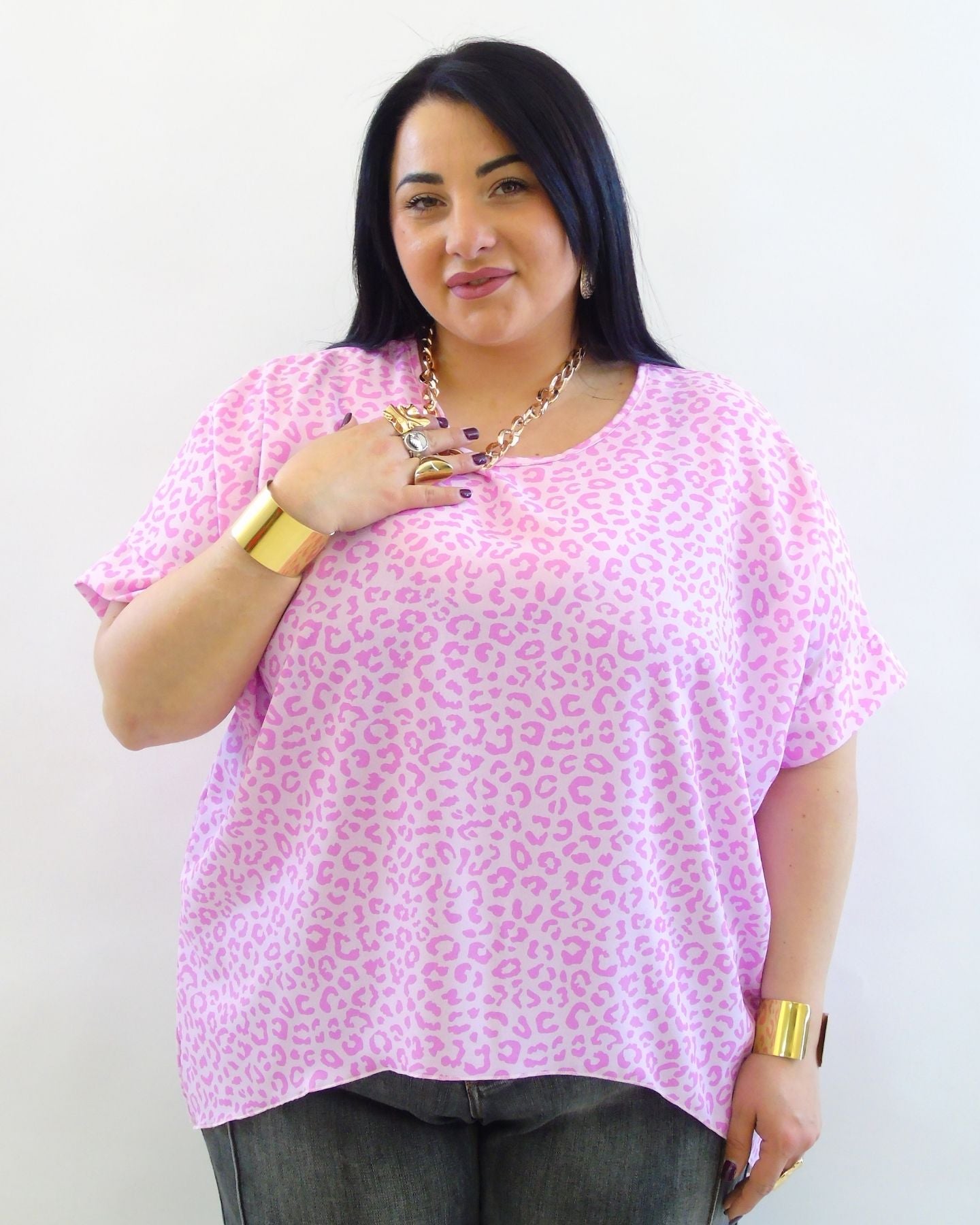 Blusa asim animalier  3912