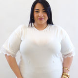 tshirt con pizzo manica 60431