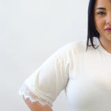 tshirt con pizzo manica 60431