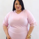 tshirt con pizzo manica 60431
