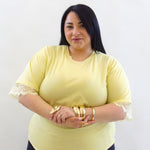 tshirt con pizzo manica 60431