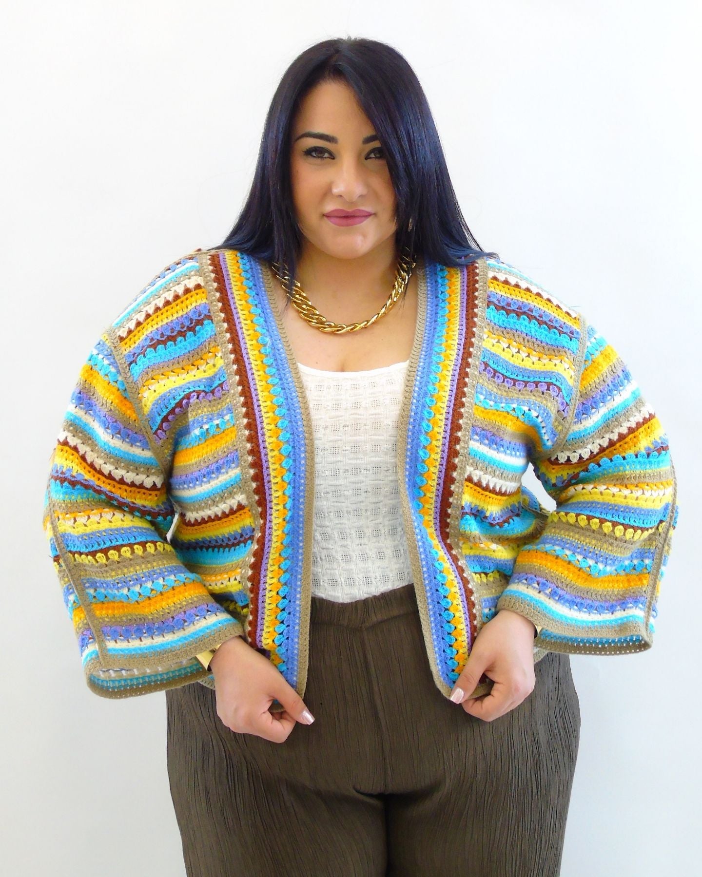 Cardigan in filo 12599