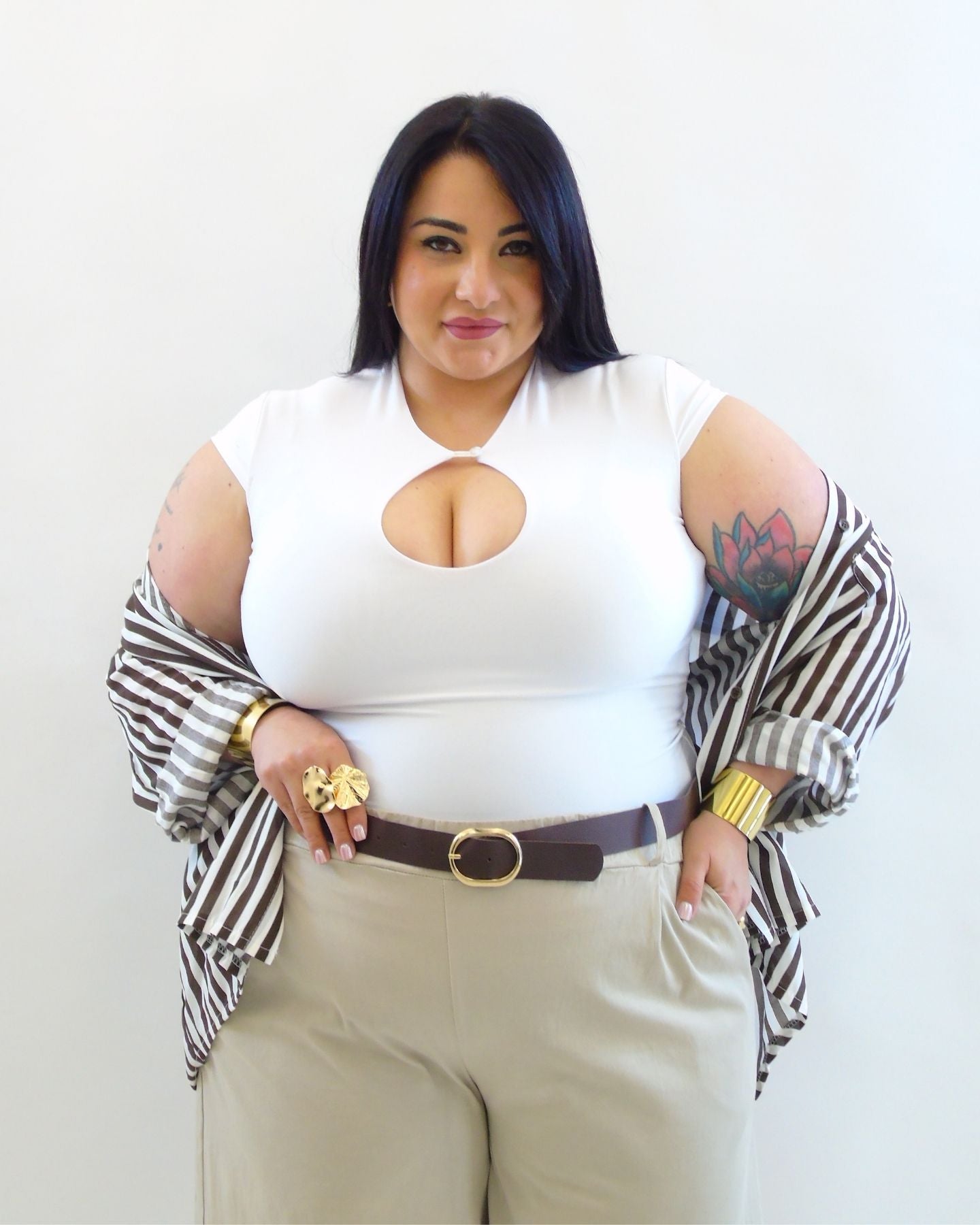 tshirt scollo a goccia 10133