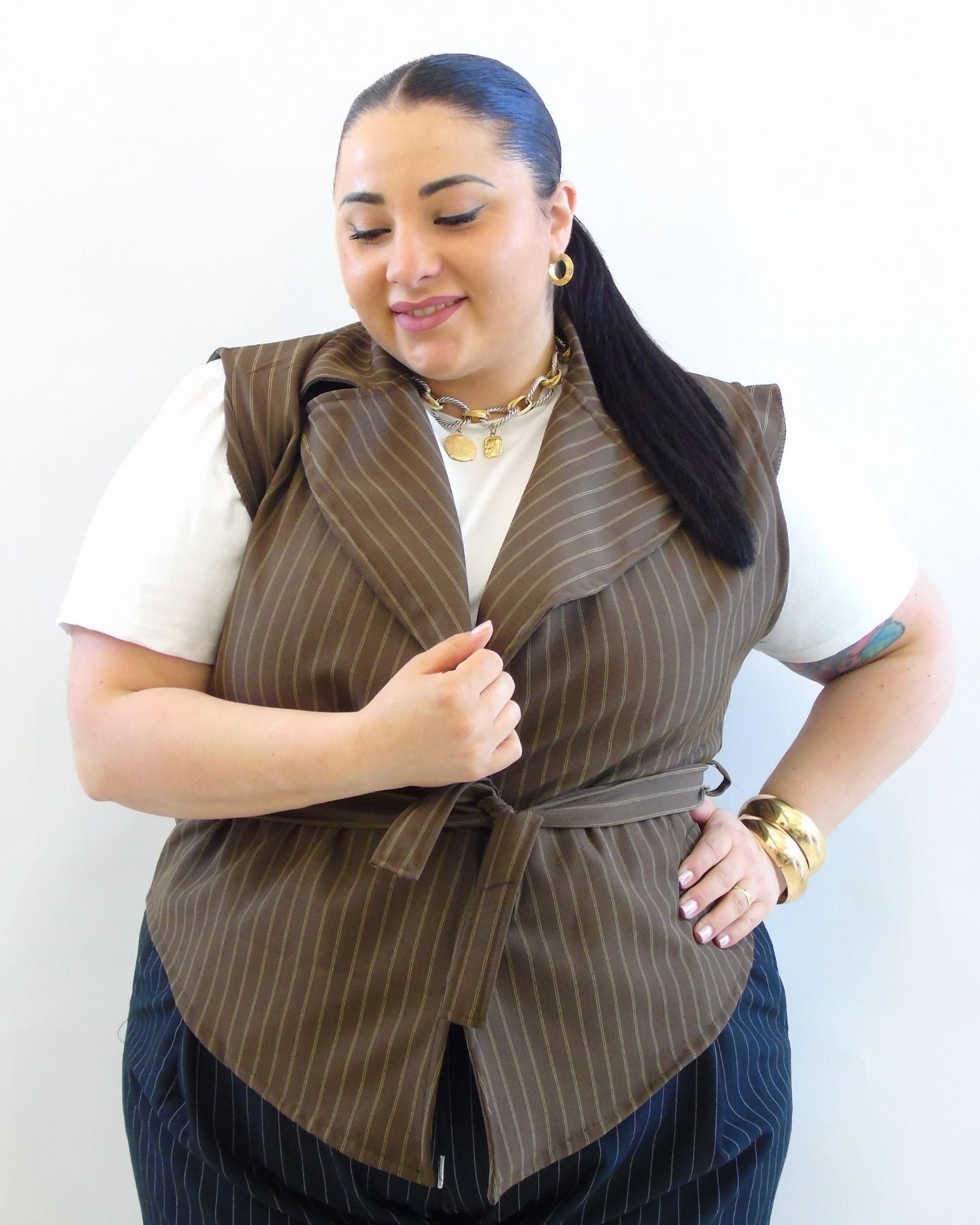 gilet gessato 5662