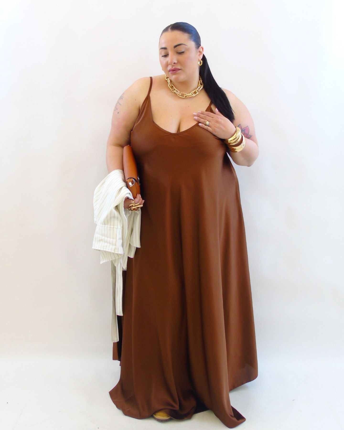 Abito satin 17011