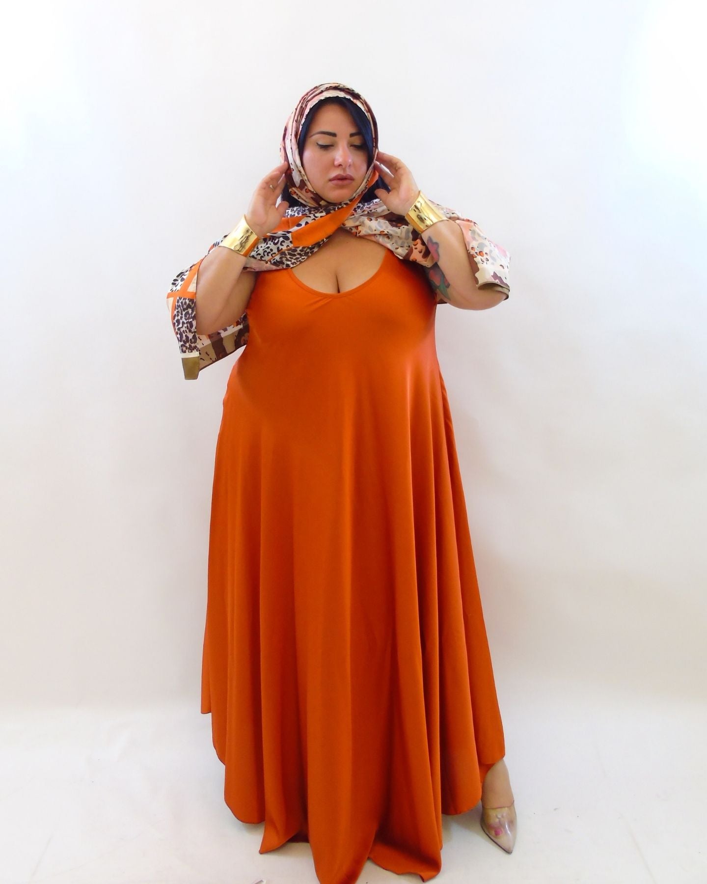 Abito satin 17011