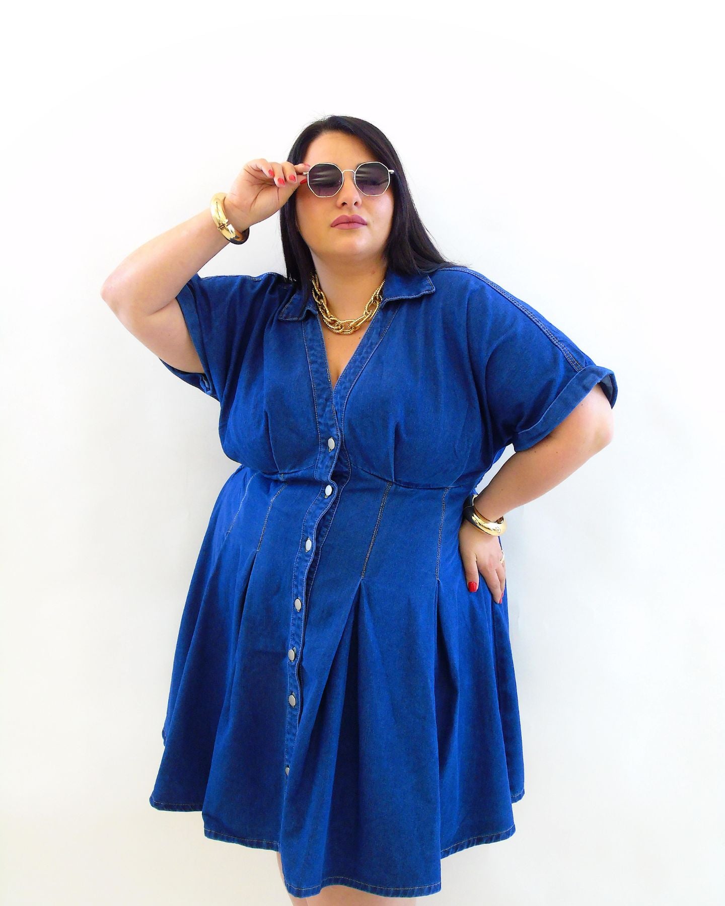 Abito in jeans svasato 2324