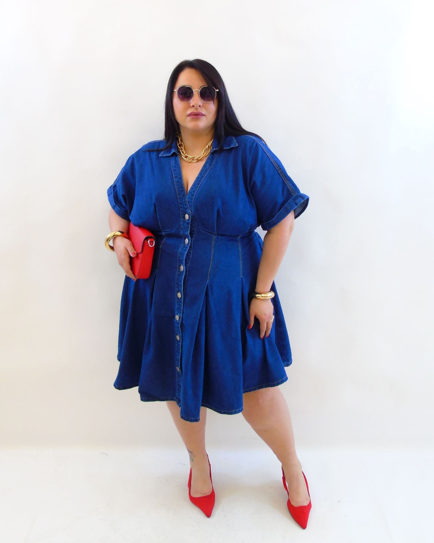 Abito in jeans svasato 2324