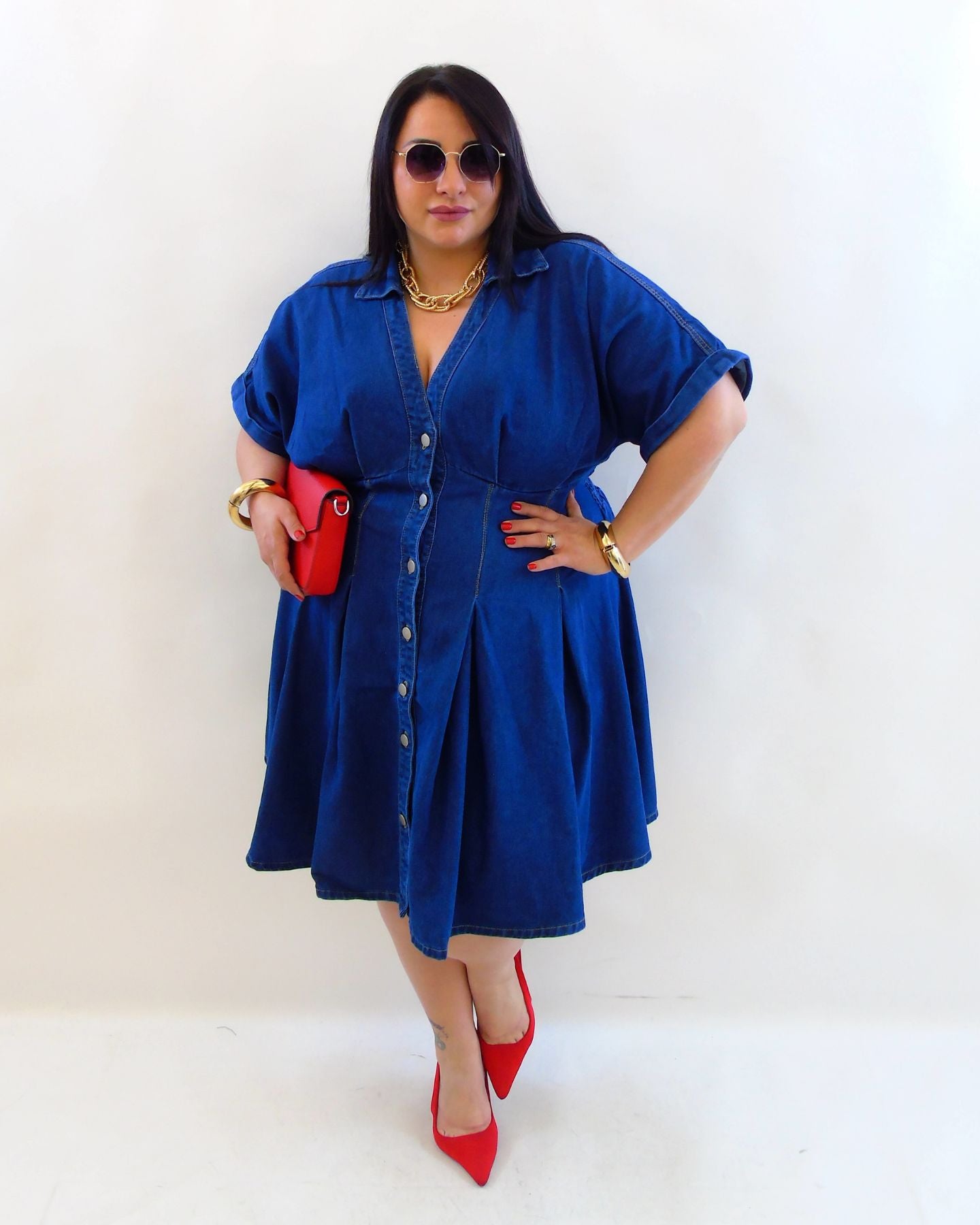 Abito in jeans svasato 2324