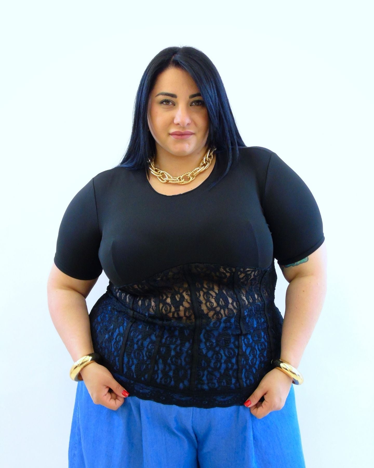 Maglia con pizzo 28862