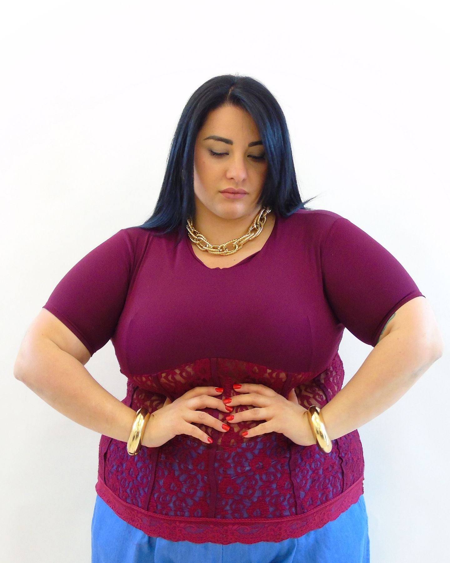Maglia con pizzo 28862