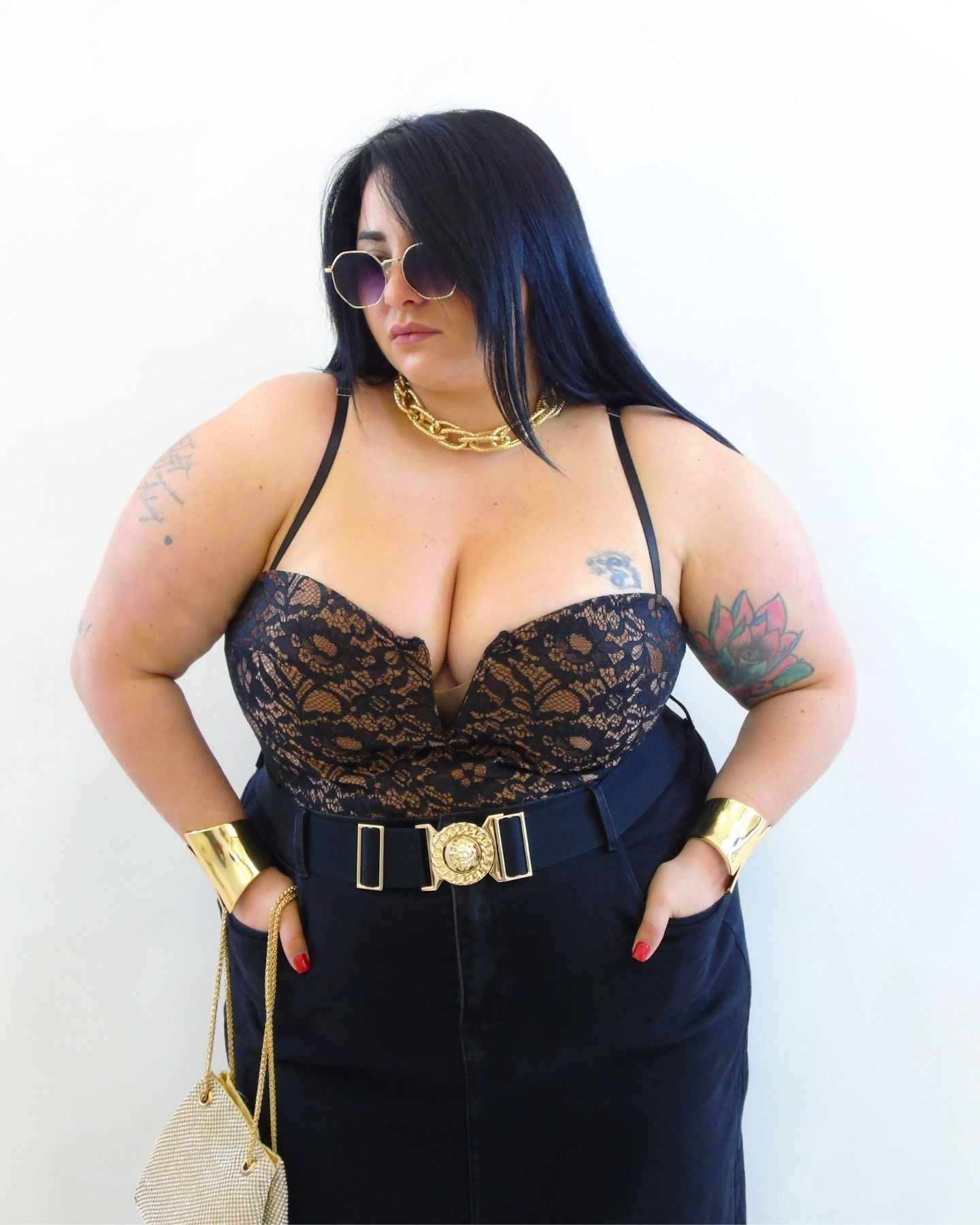 Body in pizzo strutturato 024