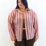 Camicia righe organza 11219