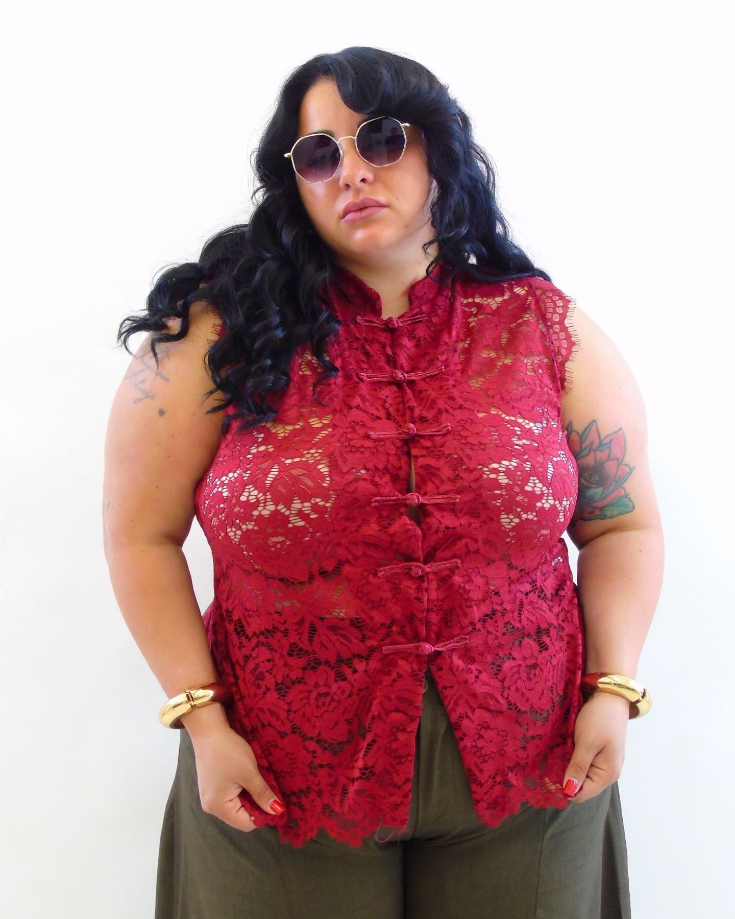 Blusa in pizzo alamari 1533