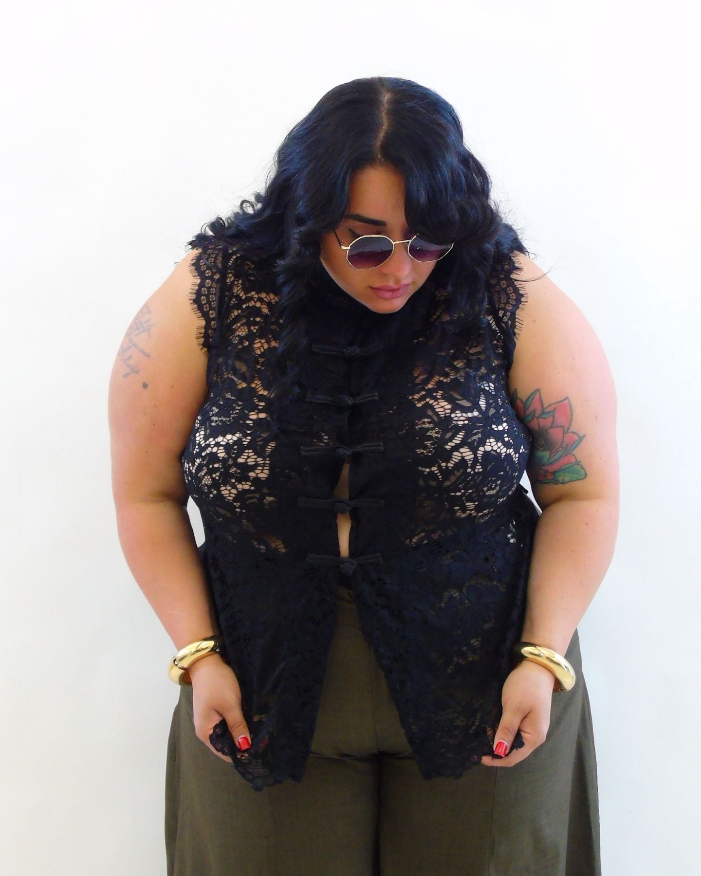 Blusa in pizzo alamari 1533
