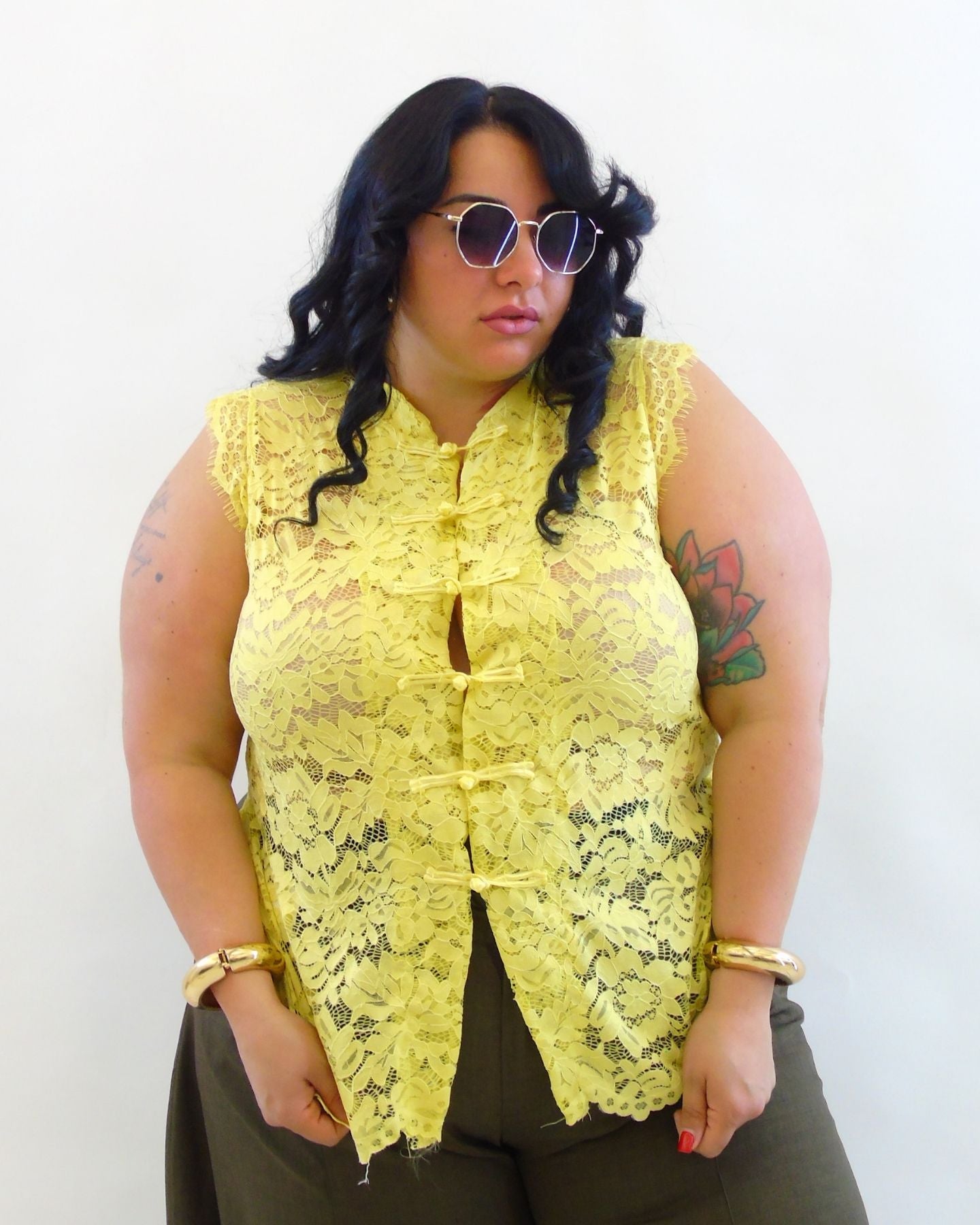 Blusa in pizzo alamari 1533