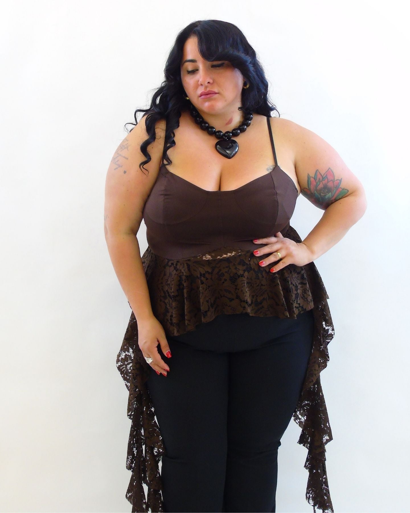 Top corsetto balze 003456
