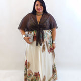 Abito satin flower  26095