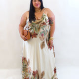Abito satin flower  26095