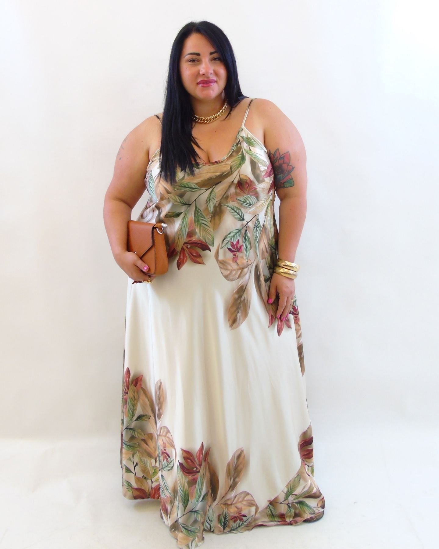 Abito satin flower  26095