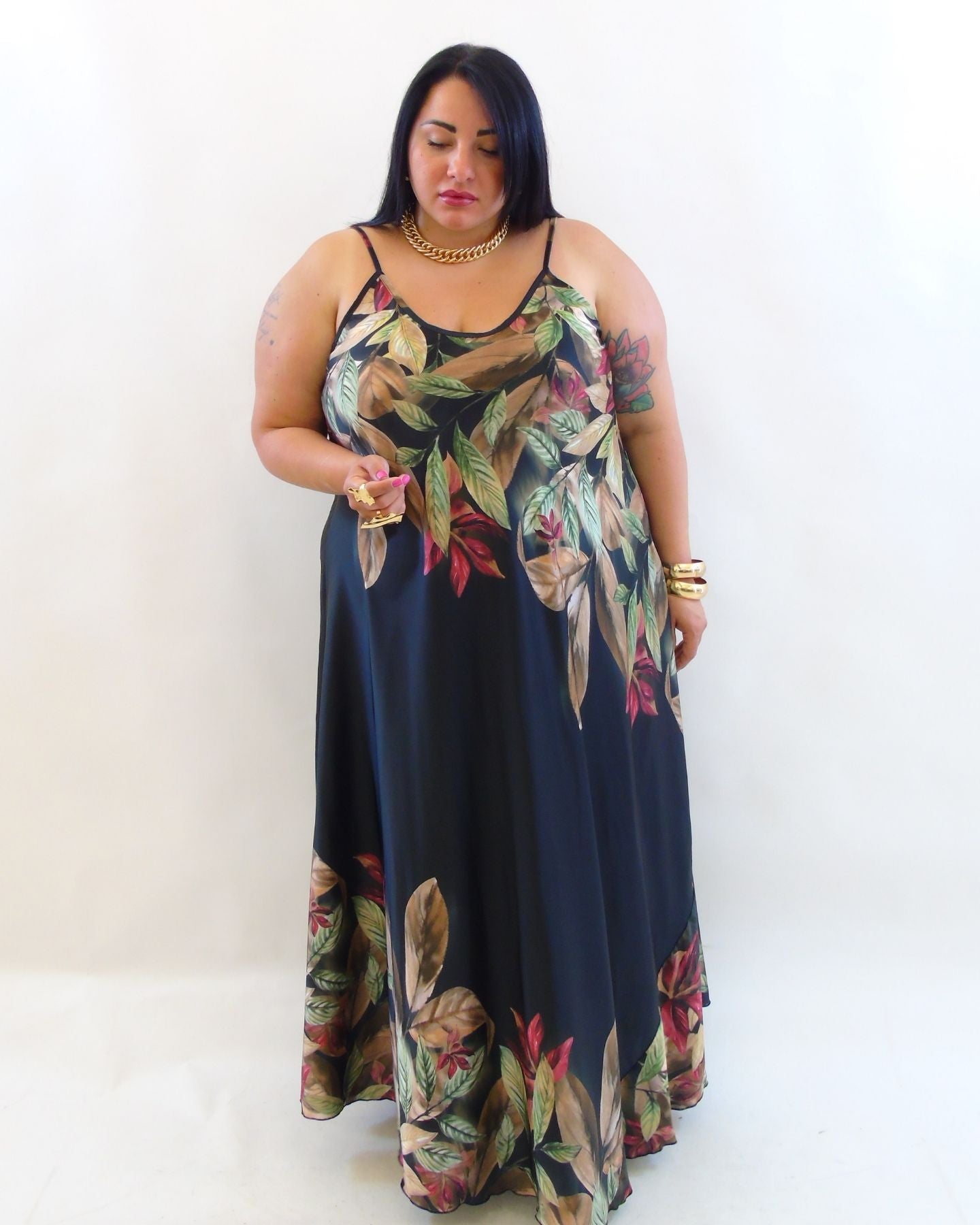 Abito satin flower  26095
