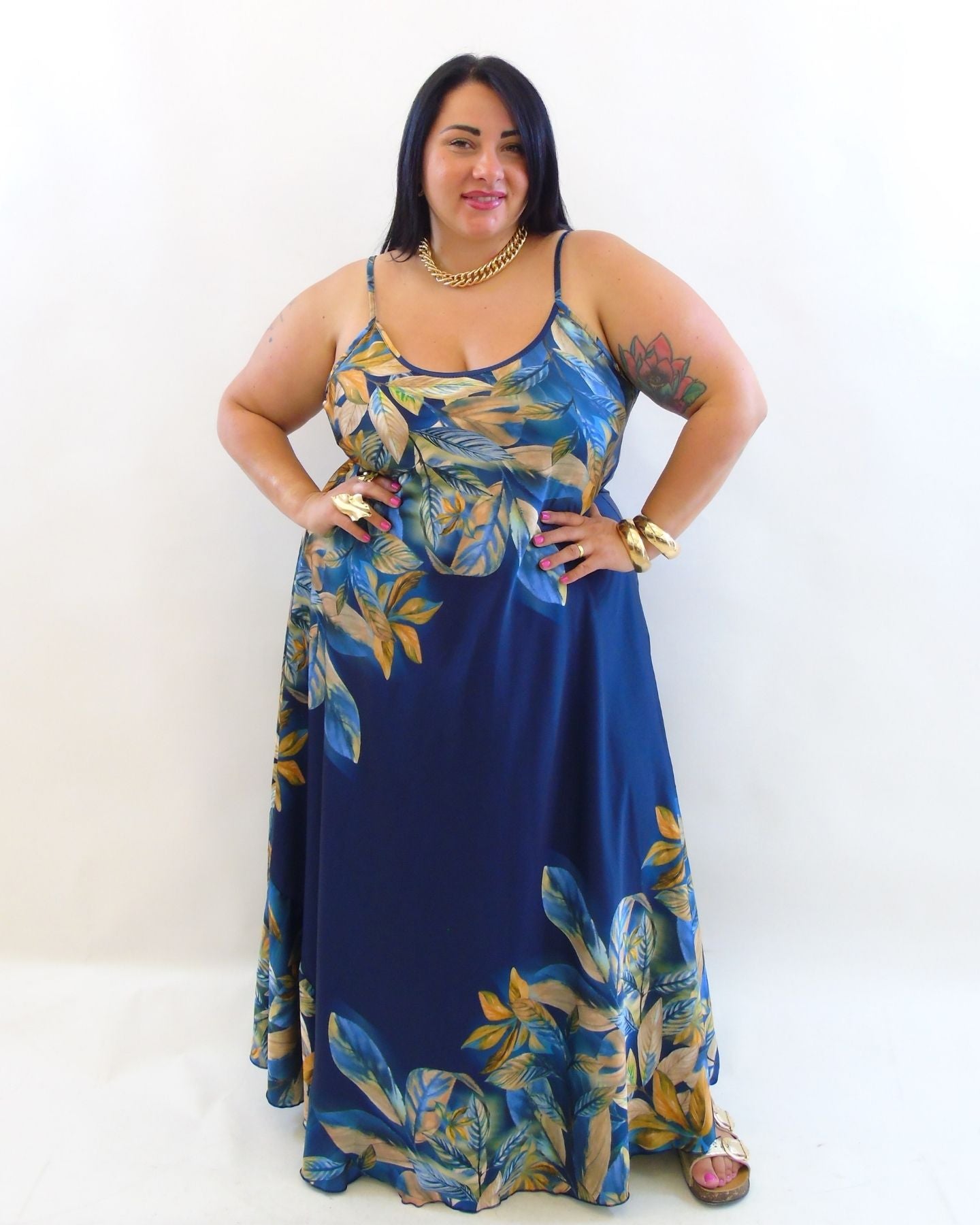 Abito satin flower  26095