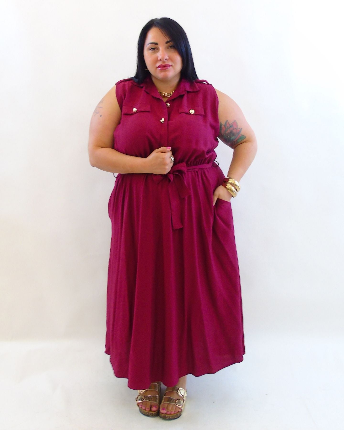 Abito con bottoni oro 15582