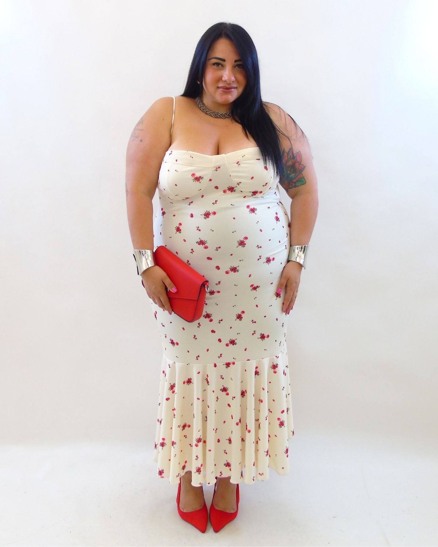 Abito rose piccole 50688