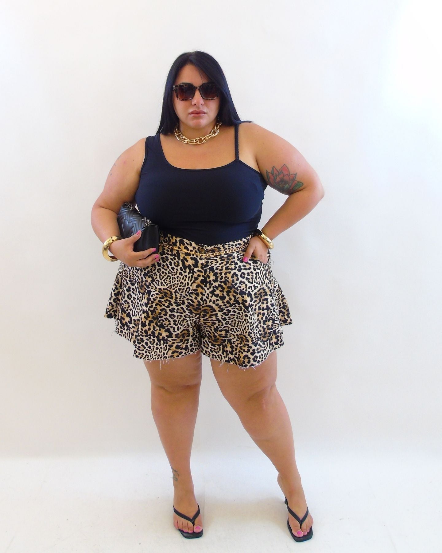 Pantaloncino farfalla animalier 260707