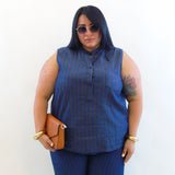 Blusa gessata ruggine 15389