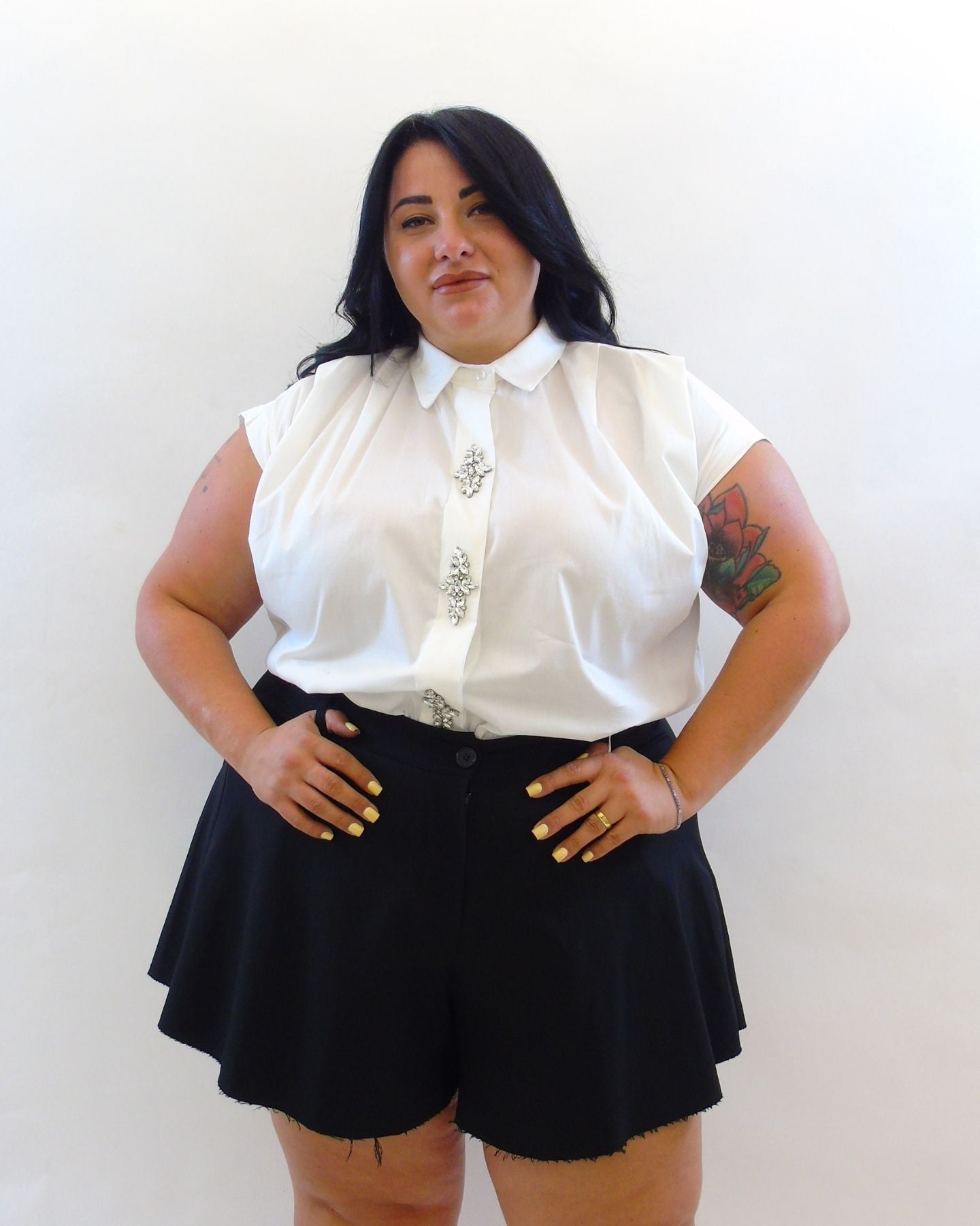 Camicia bottoni gioiello 20818