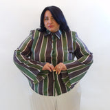 Camicia manica a campana righe 260782