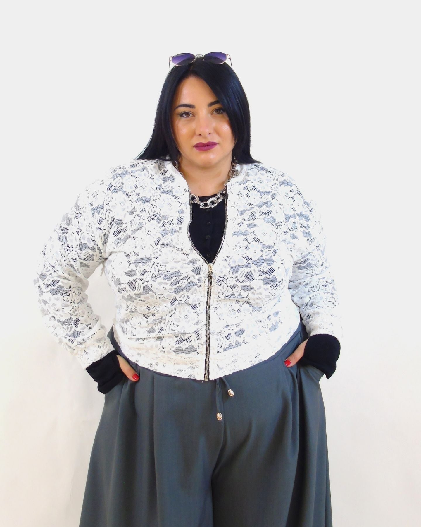 Cardigan in pizzo 23169