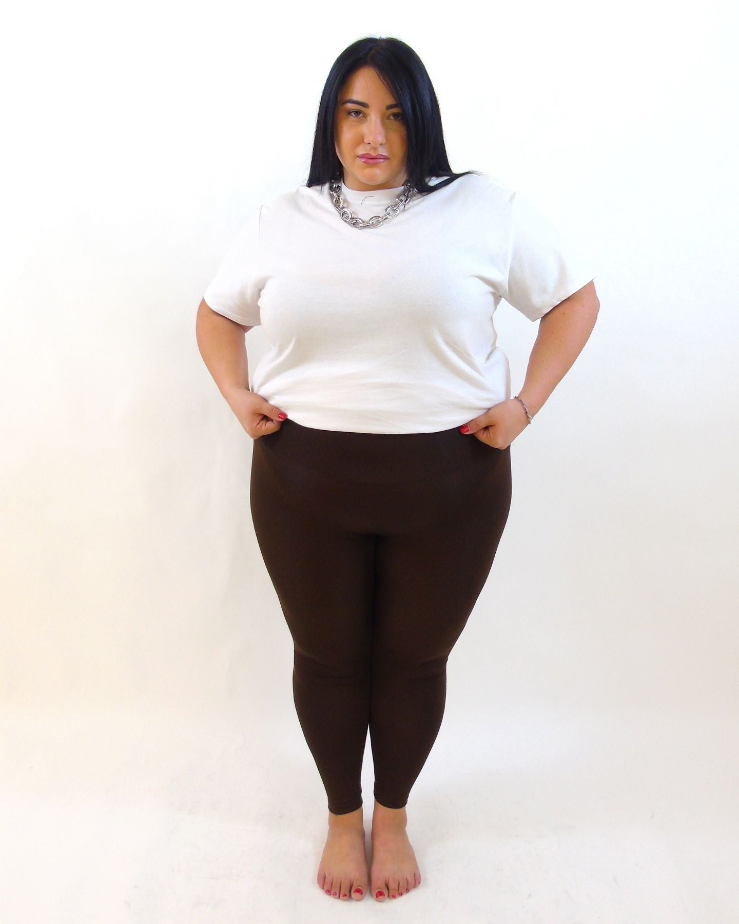 Leggings modellante basic fascia alta 5742
