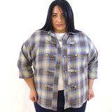 Camicia quadri bott azzurro 923