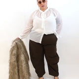 Pantalone balloon strutturato 67031